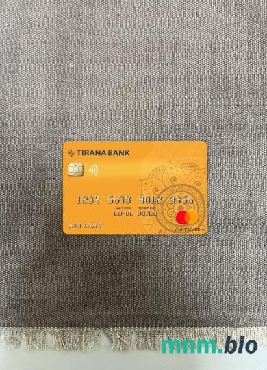 Albania Tirana bank wygląd zdjęcia mastercard skan PSD + zdjęcie